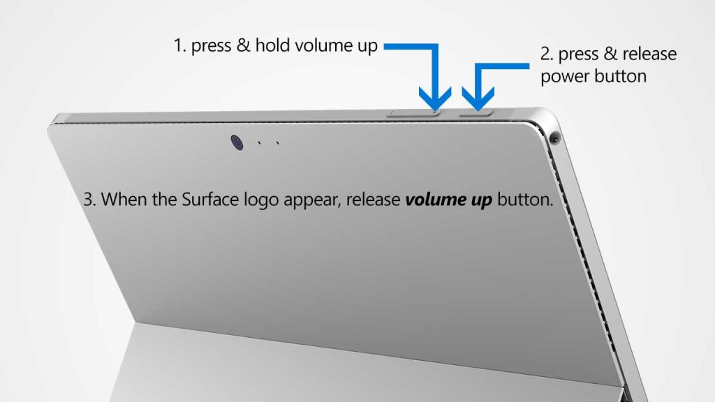 How to enter surface UEFI settings