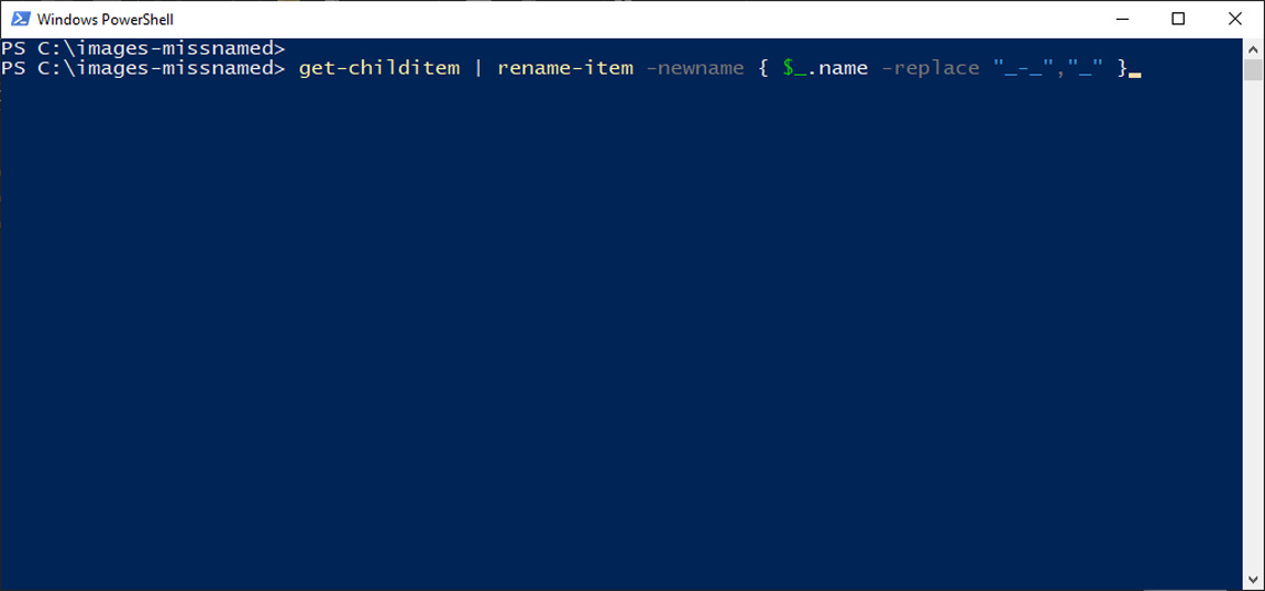 PowerShell rename example 1